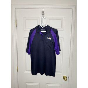 FedEx Express Polo Short Sleeve Collar Shirt Size Large Pre-owned